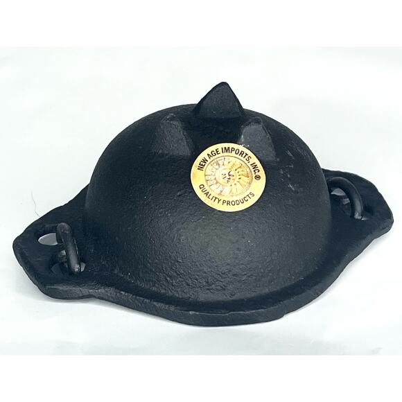 NEW Cast Iron CAULDRON + Handle Incense Burning Smudging Pot Candle Holder NWII - Picture 2 of 5